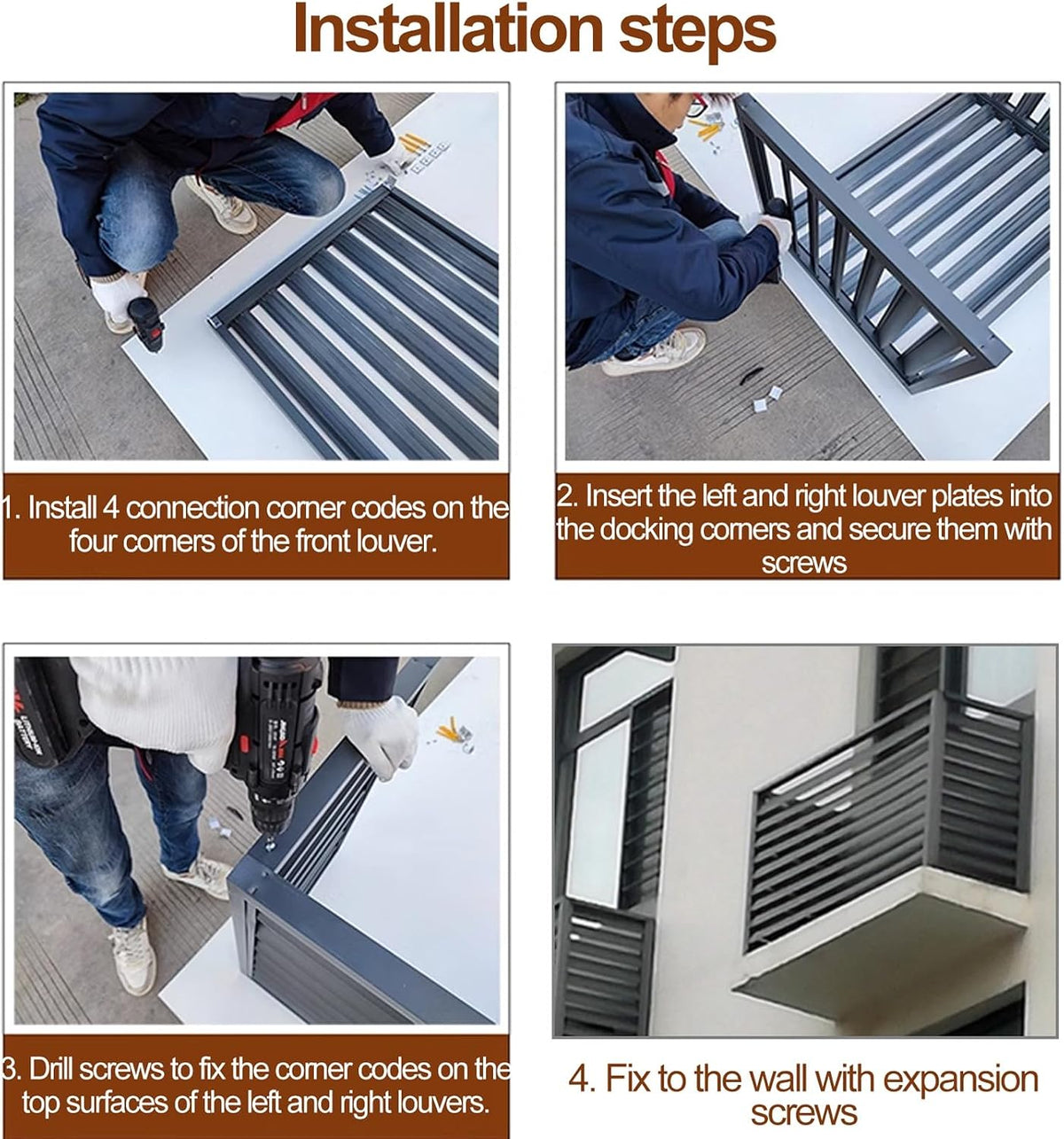  Housse En Métal Résistante Aux Intempéries Pour Climatiseur Mural, Protection De Pompe à Chaleur, Cage De Protection Du Condensateur CVC, Gris (110 X 60 X 80 Cm)