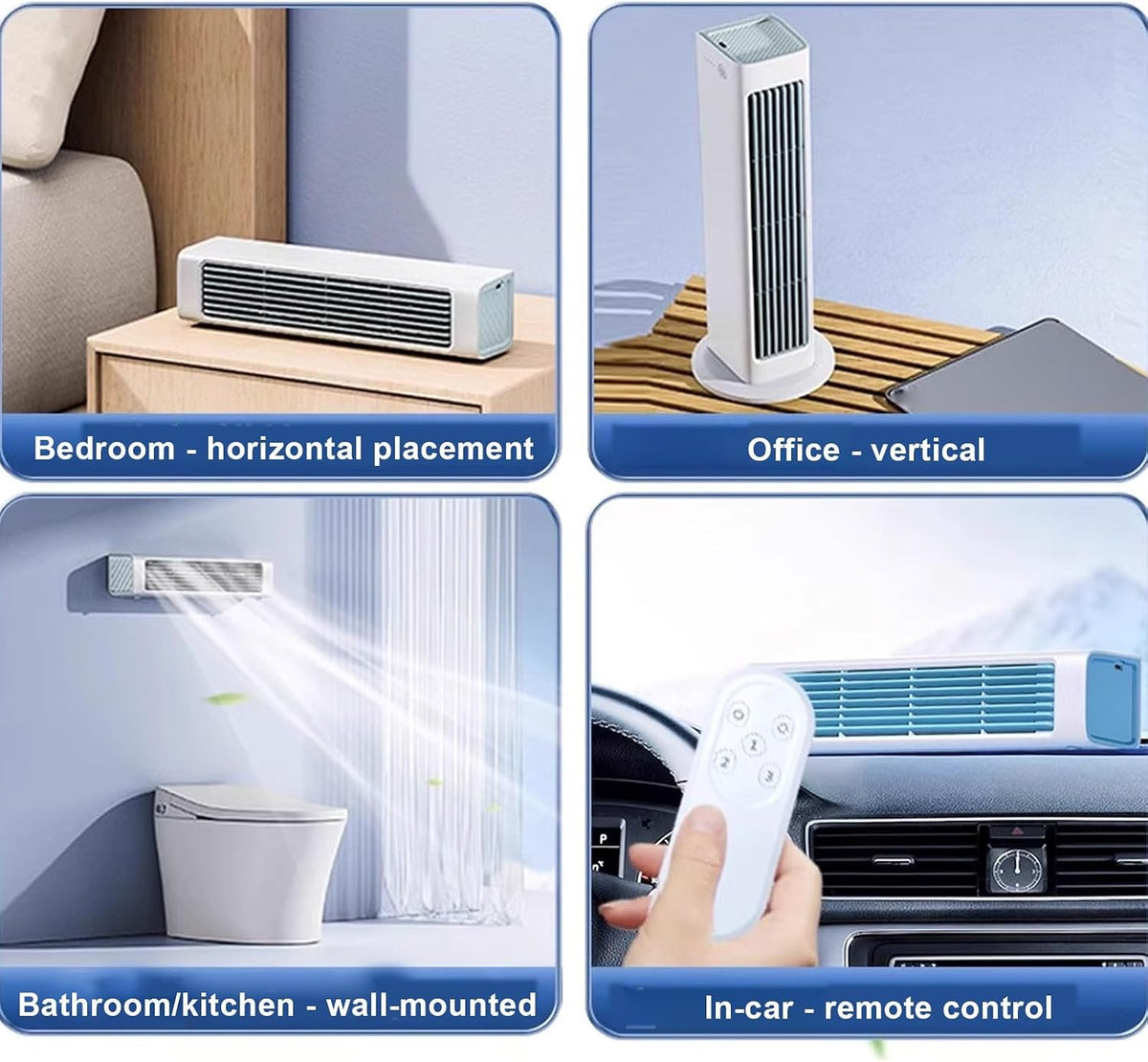 Ventilateur De Climatiseur Portable Pas De Fenêtre Nécessaire, Télécommande Sans Fil, 3 Vitesses, Longue Sortie Pour Bureau De Chambre RV Tente Refroidissant Blanc Lame Sans Vie Refroidisseur Personne