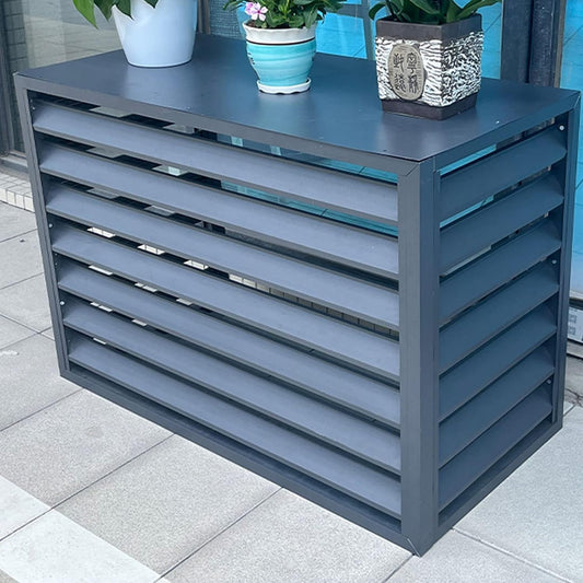 GENERIC Housse De Protection En Aluminium Pour Climatiseur Extérieur, Protection De Pompe à Chaleur Pour Unités Divisées, Réduction Du Bruit, Support Polyvalent Pour Plantes, Protection Extérieure Résistante