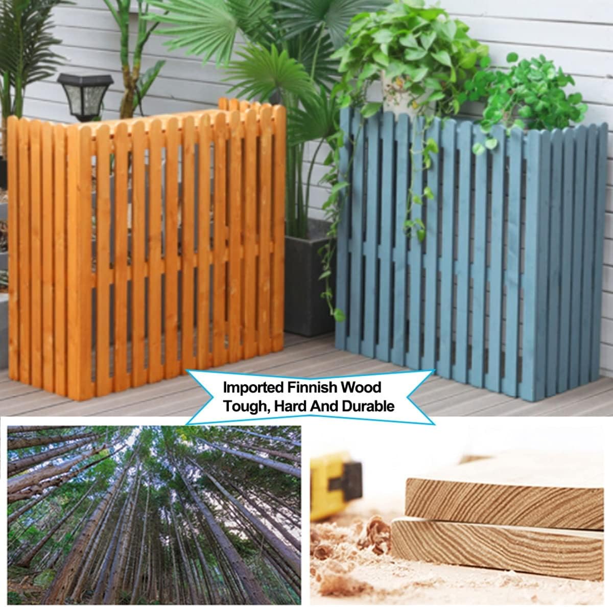  Brise-Vue Extérieur Pour Climatiseur, Grille De Protection Pour Climatiseurs Et Pompes à Chaleur, étagère De Jardin, Rangement De Plantes, Protection Environnementale, 9 Couleurs