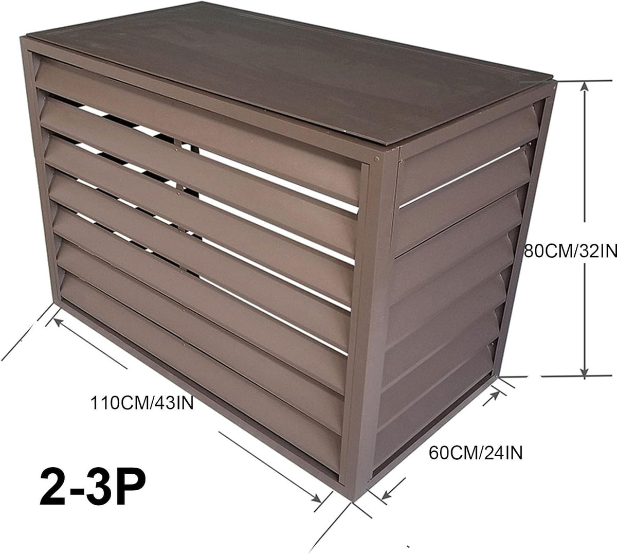  Housse De Protection Pour Climatiseur D'extérieur – Protection En Aluminium Pour Pompe à Chaleur Résistante Aux Intempéries Et Design élégant, Matériau Extérieur Compatible Avec La Plupart Des Unités