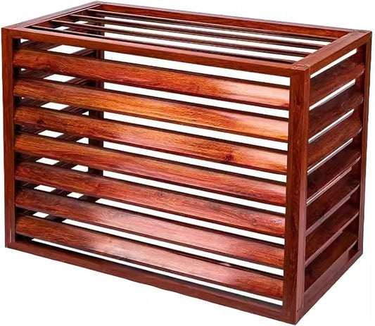 GENERIC Housse De Protection Pour Climatiseur Extérieur – Dessus De Persienne En Grain De Bois 120 X 70 X 150 Cm – Protection En Aluminium Pour Pompe à Chaleur Extérieure – Clôture Et écran Résistant Aux