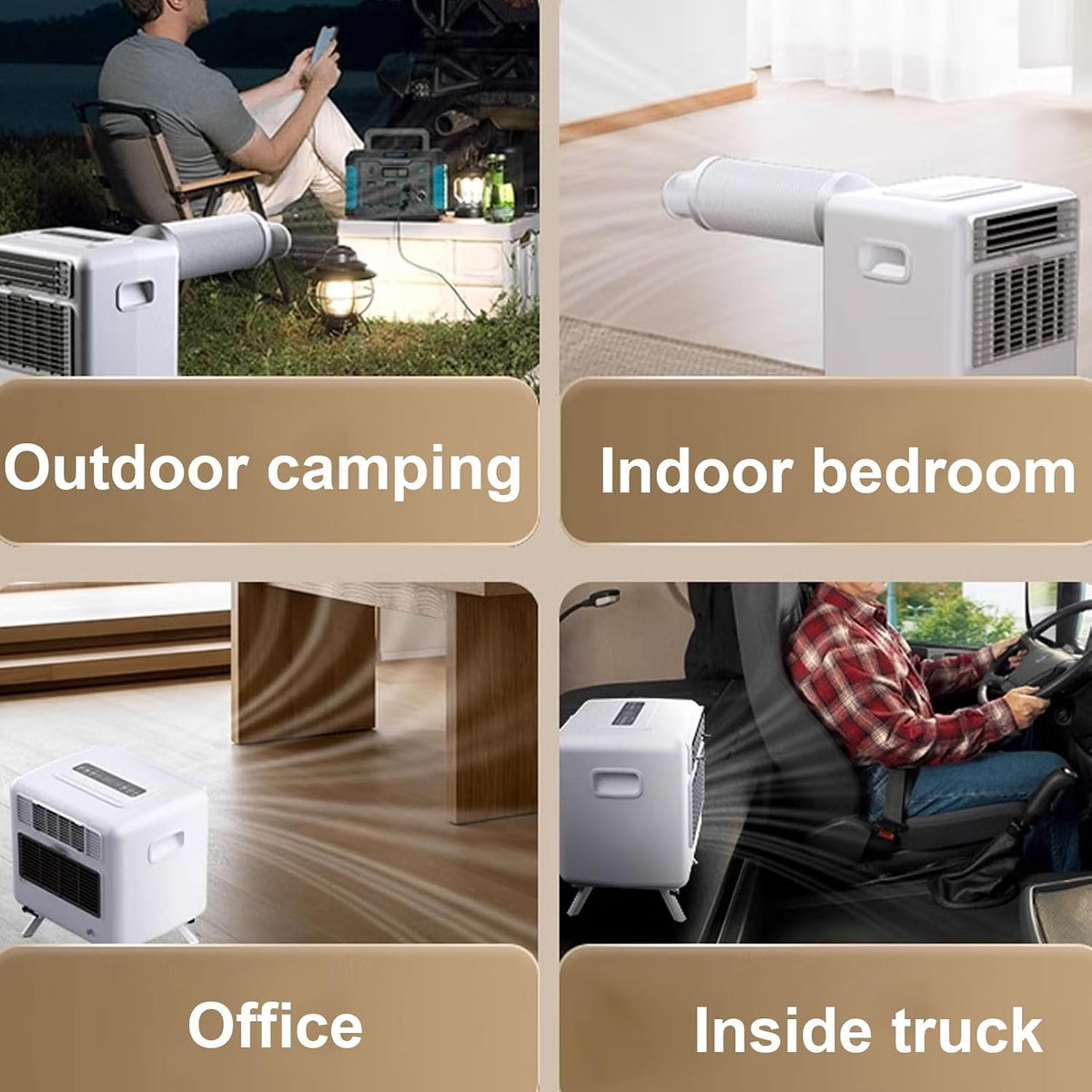  Portable AC 14000 BTU Écran Tactile Sans Fenêtre Besoin D'énergie Efficace Ventilateur D'air Froid Pour Bureau à Chambre à Coucher Compact Unité De Refroidissement Silencieuse
