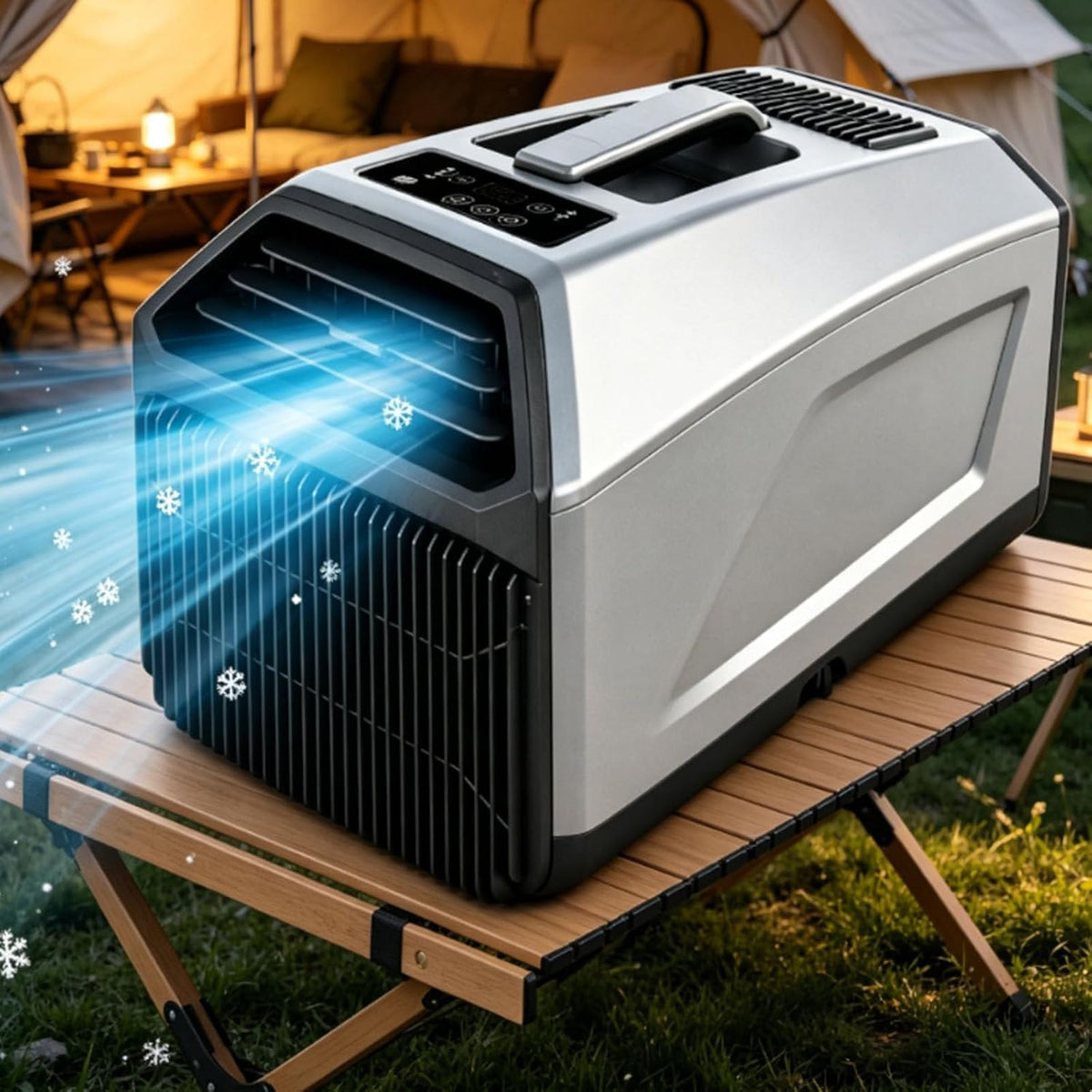  Climatiseur De Tente 2026,Unité De Climatisation Mobile Avec Double Tuyau,Refroidissement 3 En 1,Déshumidificateur Et Ventilateur, Minuterie 24 H,Auto-Évaporation,Télécommande 1500W
