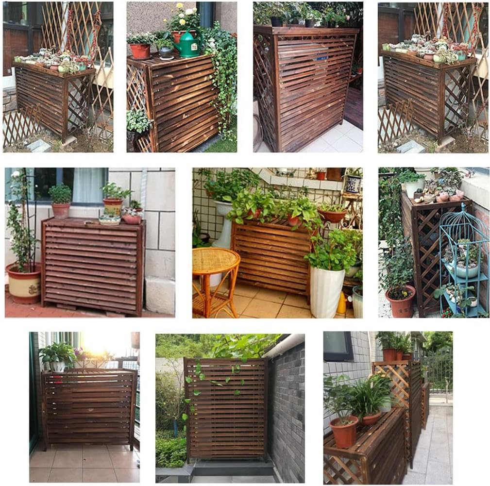 GENERIC Housse De Protection Anti-corrosion Pour Climatiseur Extérieur En Bois Massif Pour Plantes Et Balcons - 100 X 43 X 94 Cm