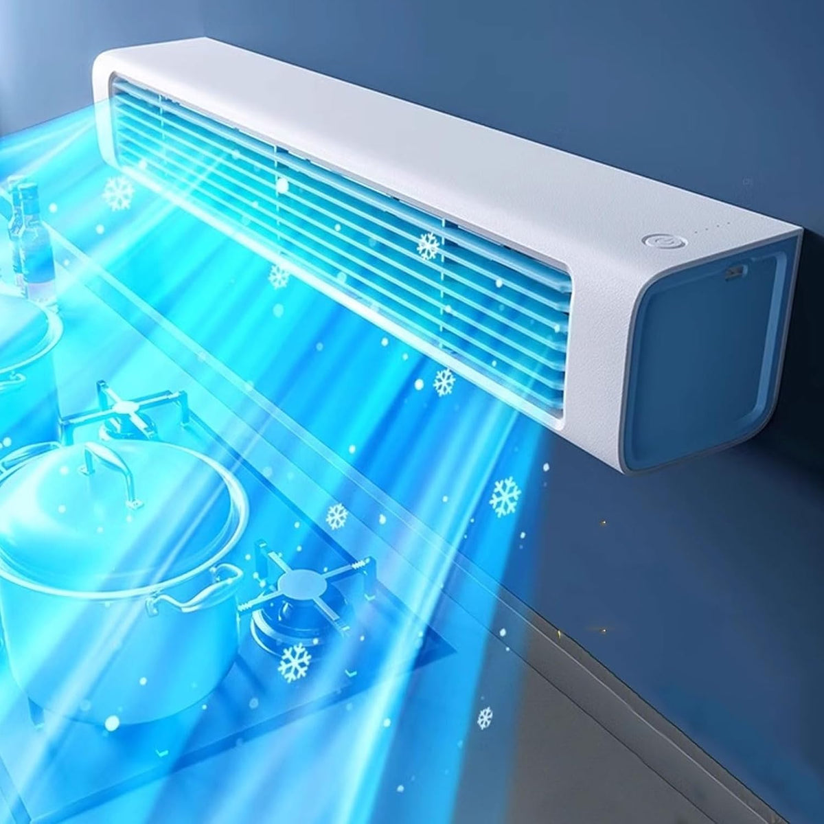 Climatiseur Portable, Conception Sans Lame, Télécommande Sans Fil, 3 Vitesses, Fonctionnement Silencieux, Support Mural, Sortie D'air Long, Chambres à Coucher Cool, Bureaux, Pas De Fenêtre Nécessaire