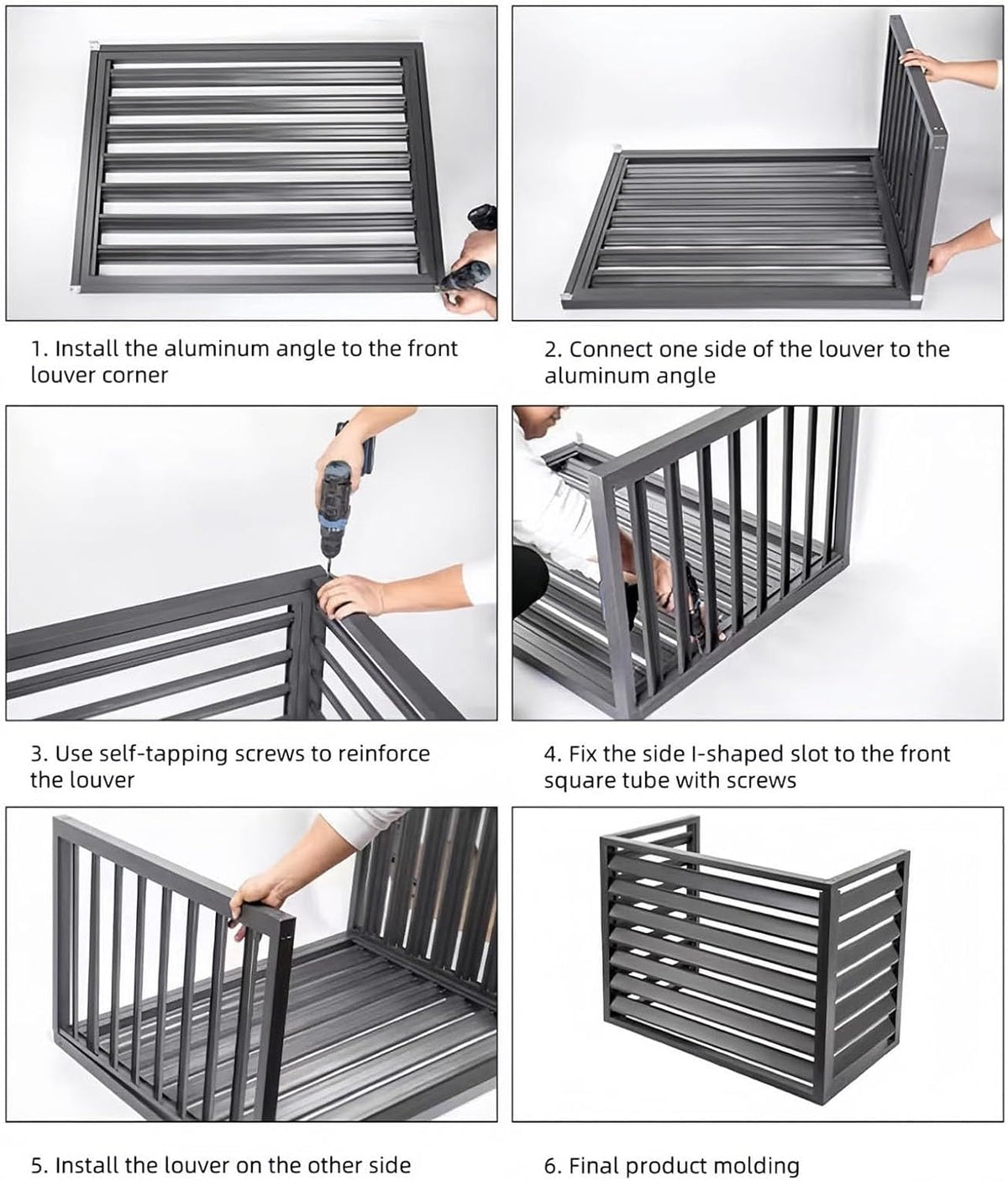 GENERIC Housse En Aluminium Pour Climatiseur Extérieur - Blanc - 100 Cm - Protège Les Unités De Climatisation - Poubelles - Sécurité Des Animaux Domestiques - Panneaux De Clôture D'isolation Des Feuilles.