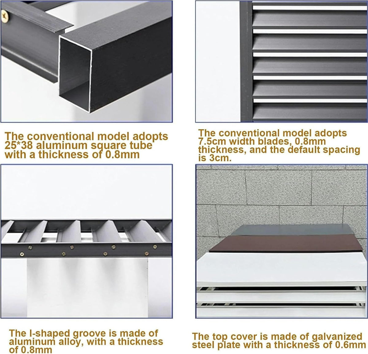  Mini Couvercle En Aluminium Pour Climatiseur, Protection De L'unité De Pompe à Chaleur Extérieure, Housse Résistante Aux Intempéries Pour Système Mini Split, S'adapte à La Plupart Des Climatiseurs