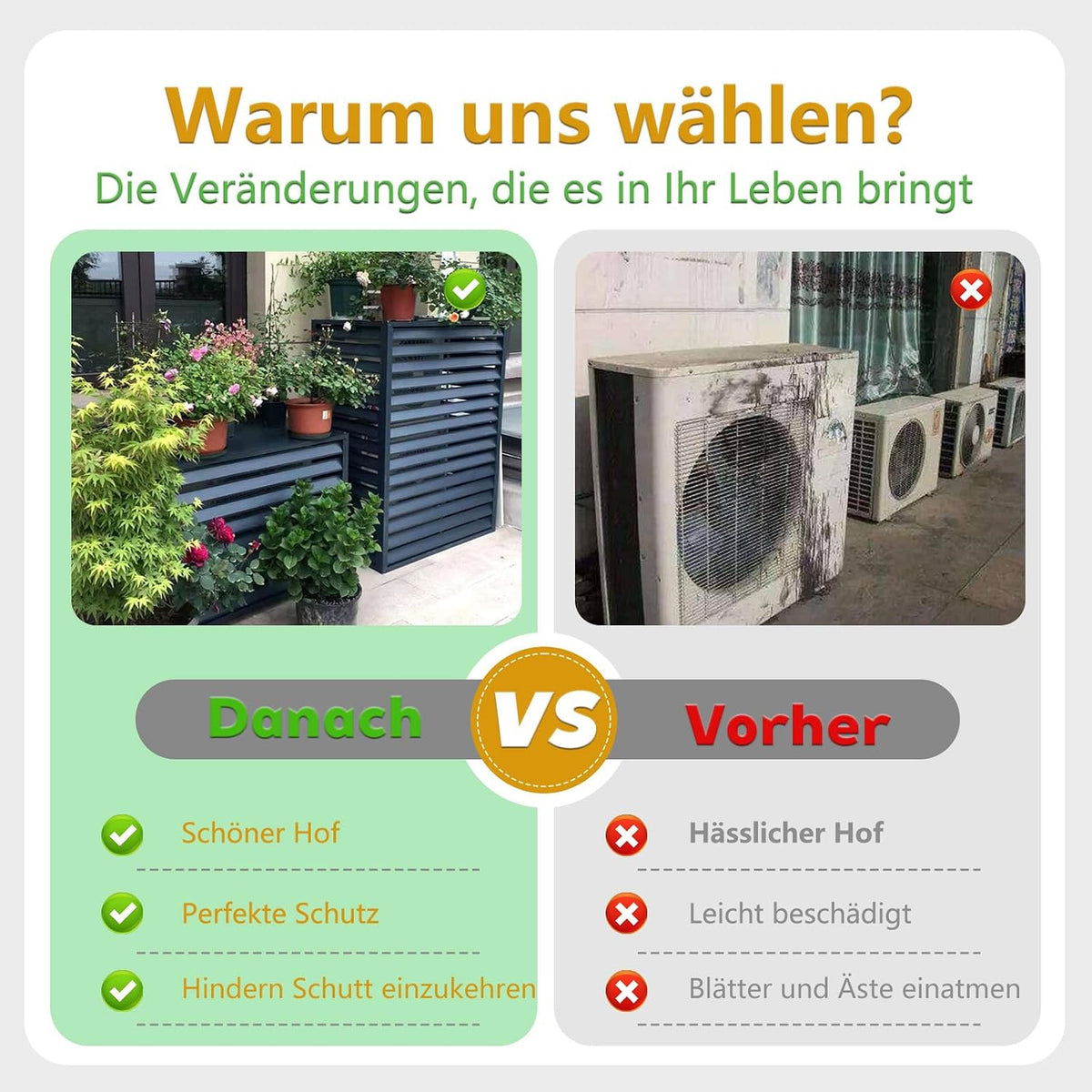  Housse Pour Climatiseur Extérieur – Garniture De Pompe à Chaleur – Dessus Plat En Aluminium Marron – Compatible Avec L100/W50/H70 (1,5P) – Protège Votre Unité De Climatisation Contre Les éléments