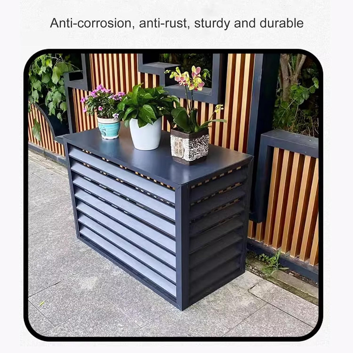 GENERIC Housse De Protection Pour Climatiseur, Unité Extérieure, Idéale Pour Dissimuler Les Systèmes CVC, Convient Pour Une Utilisation En Intérieur Et En Extérieur, Résistante Aux Intempéries