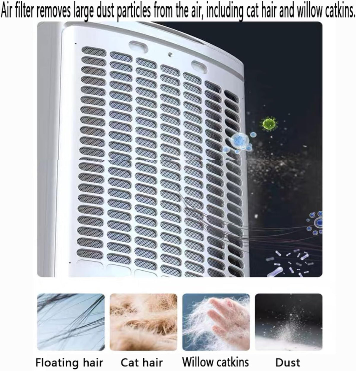 GENERIC Refroidisseur D'air évaporatif Portable Avec Réservoir D'eau 12L Et 2 Packs De Glace 60W Efficace énergétique 3 Vitesses 90° Oscillation 35dB Unité De Refroidissement De Ventilateur D'économie D'espac