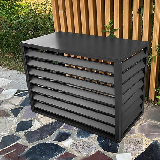 GENERIC Housse De Climatiseur Extérieur, Bouclier AC En Aluminium, Mini Condensateur Divisé, Housse Grise Résistante Aux Intempéries, Convient Pour 2-3 P, Et Accessoire D'extérieur élégant