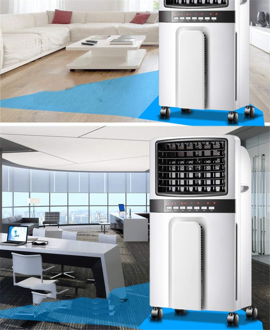  Climatiseur Personnel Mobile Rafraîchisseur D?air Ventilateur Mini Individuel Climatisation Portatif Fans Refroidissement Purification D'air Humidification