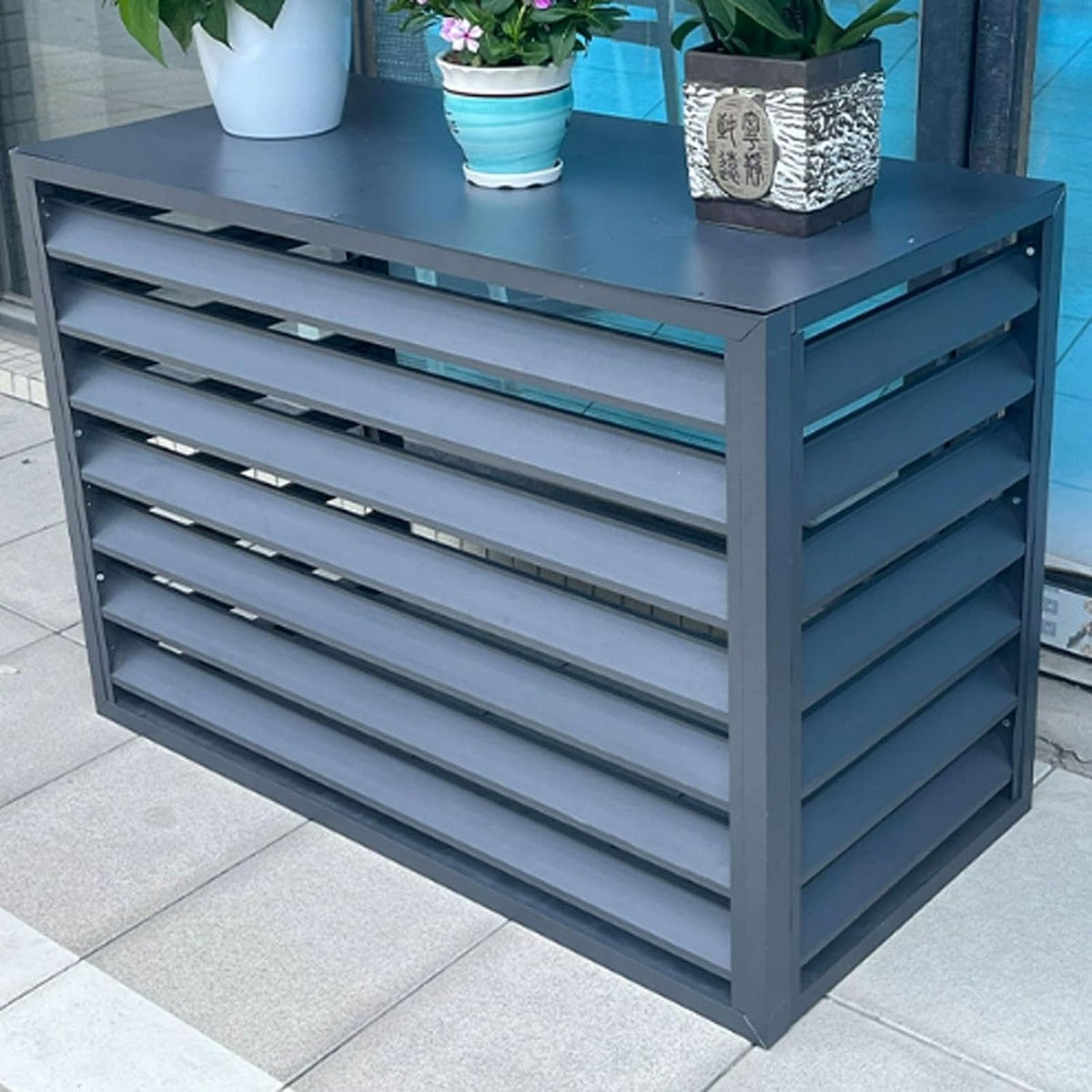GENERIC Housse De Protection En Aluminium Pour Climatiseur - Mini Pompe à Chaleur Fendue - Bouclier Extérieur D'hiver Complet - Matériau Durable Résistant Aux Intempéries Pour Les Unités Extérieures