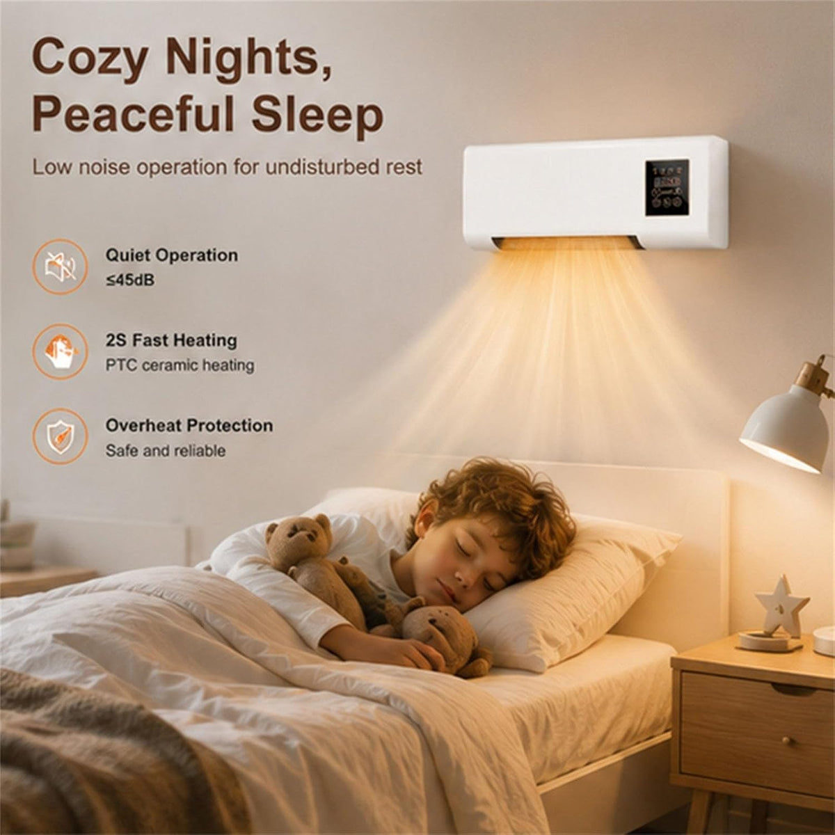  Ventilateur De Refroidissement Mural 2-en-1 Climatiseur Portable, Plug & Play D'économie D'énergie, Refroidisseur D'air Silencieux Pour La Chambre De Bureau à Domicile, Blanc 54x20cm