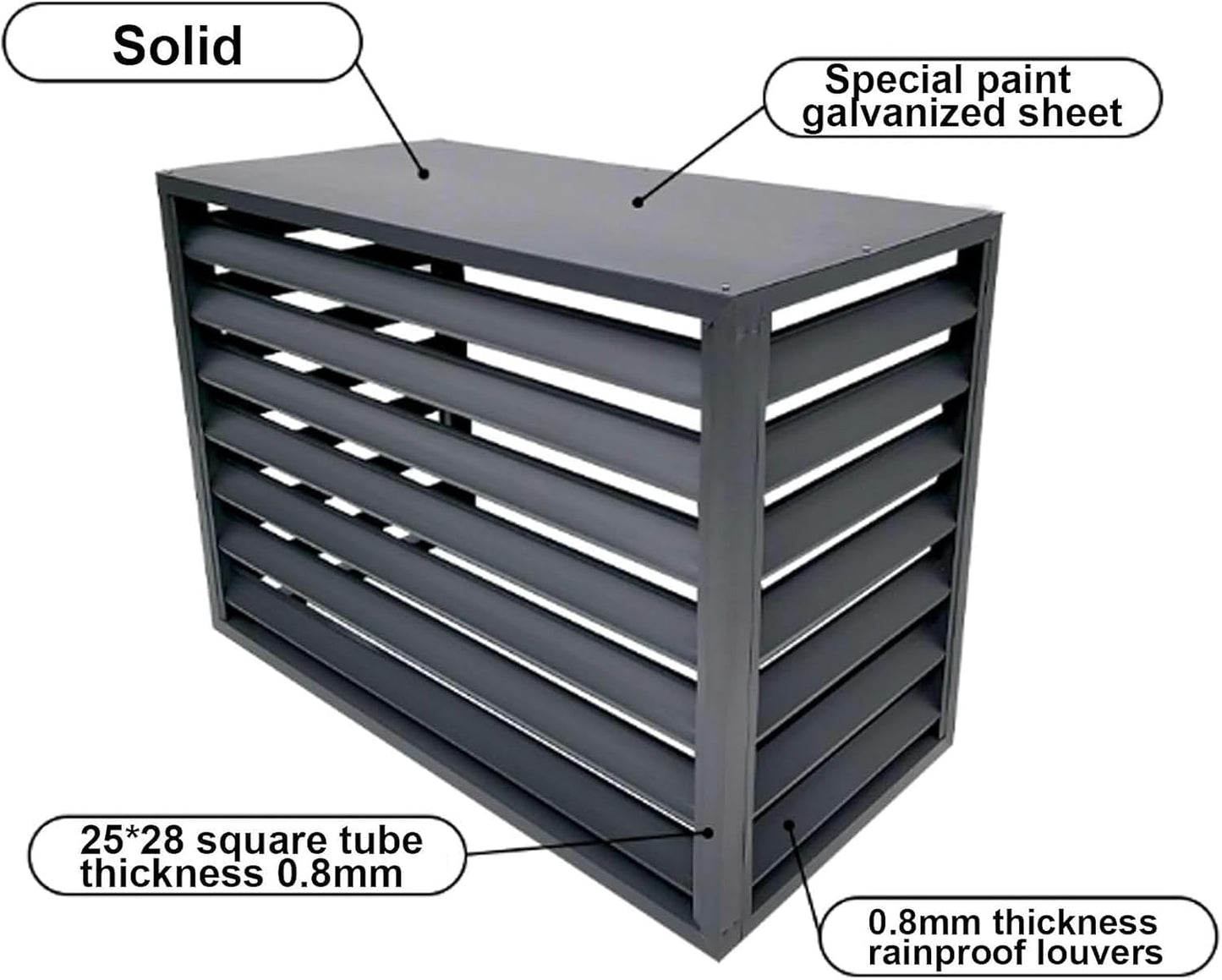 GENERIC Coque En Aluminium Pour Mini Unités Séparées, Protection De Climatiseur Extérieur, Housse De Pompe à Chaleur Résistante Aux Intempéries, Protection Contre Les UV, Utilisation En Toutes Saisons