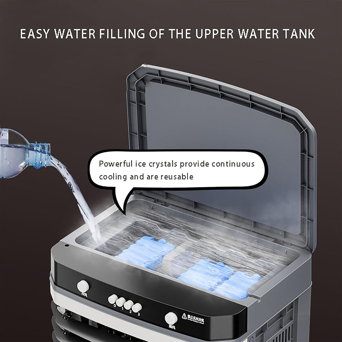  Climatiseur Portable Rafraichisseur D'Air Mobile Doté De Réservoirs D'eau De 20/30/40 Litres Et D'une Diffusion D'air Silencieuse Jusqu'à 10 Mètres De Distance Il Convient Aux Maison 16.9*12.6*31.5in
