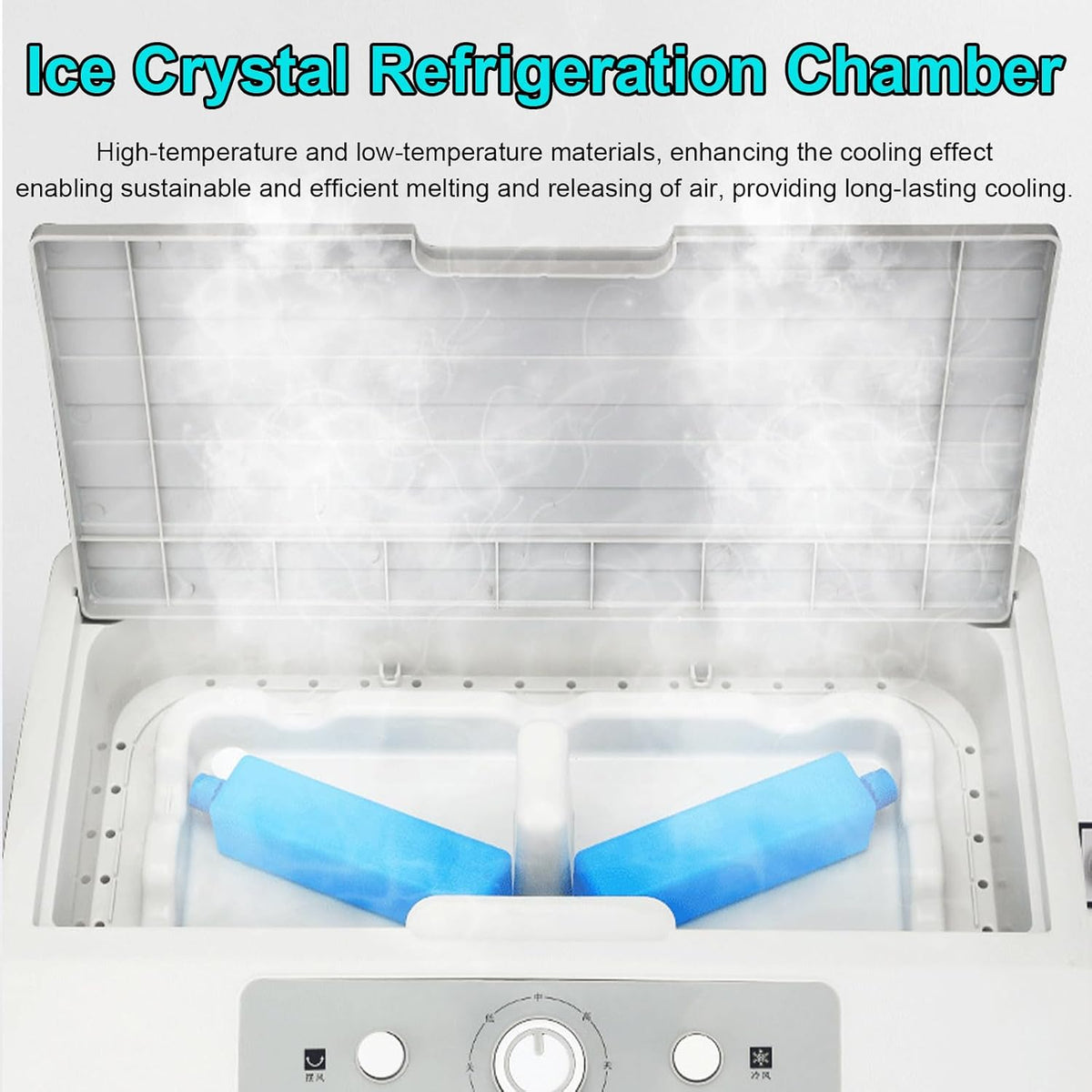 GENERIC Refroidisseur D'évaporation Portable à 3 Vitesses, Grand Réservoir De 55L, Climatiseur Oscillant à 12 ° Avec Roues Pour L'extérieur à Usage Commercial Et Refroidissement Intérieur
