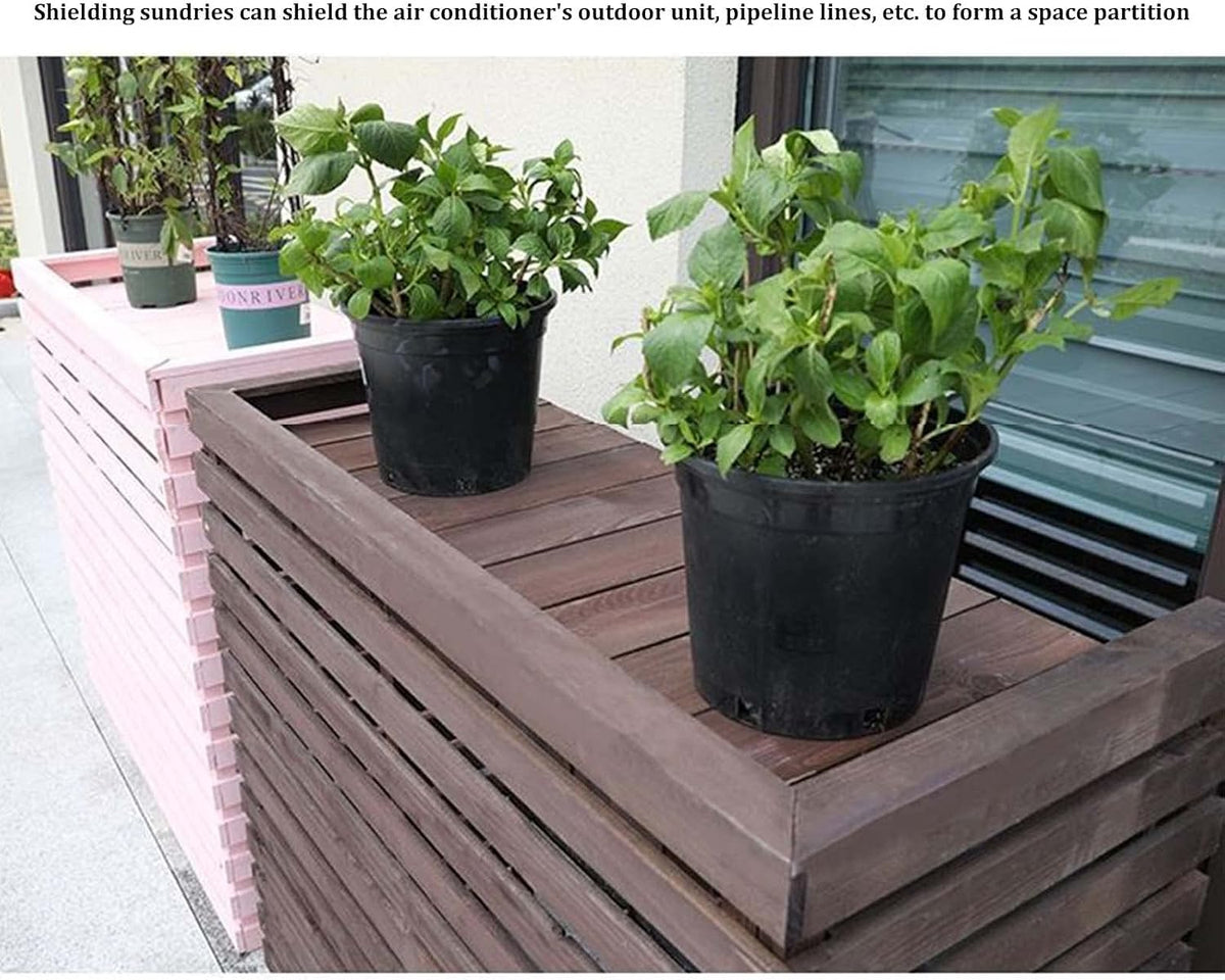 IVHOLZ Housse Pour Unité De Climatisation Extérieure Résistante Aux Intempéries - Brise-vue Pour Climatiseurs Centraux - Dissimule élégamment L'équipement De Climatisation Extérieur
