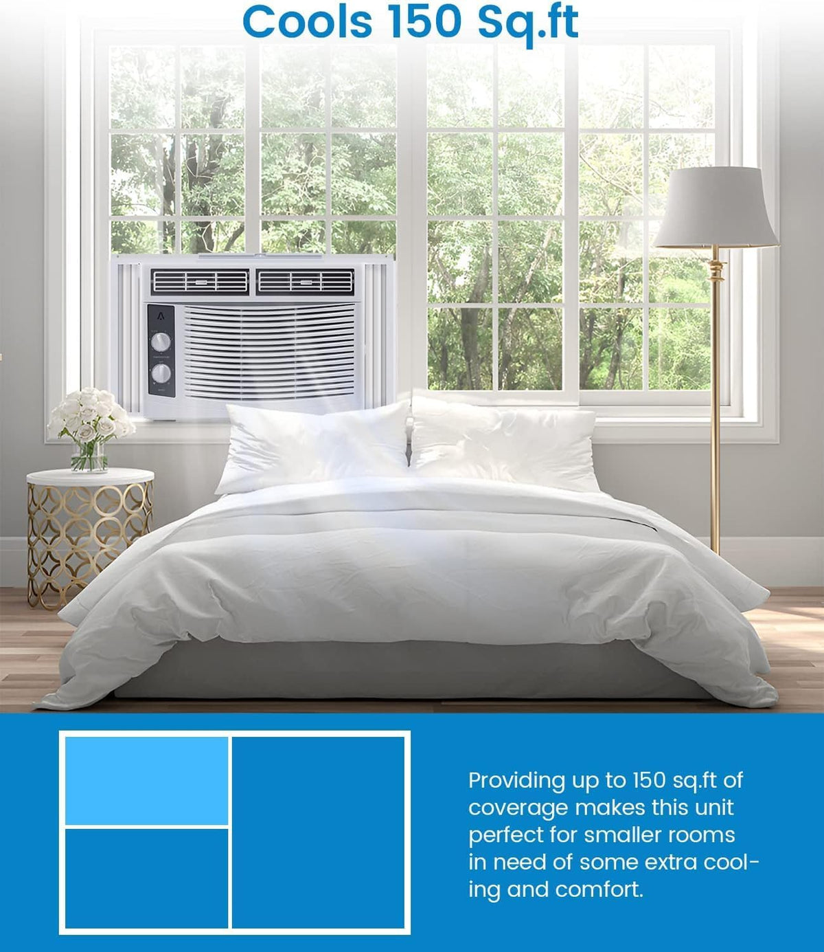 GENERIC Climatiseur Portable, Déshumidificateur à Refroidissement Rapide Pour Chambre Et Cuisine, Moustiquaire Incluse, Idéal Pour Les Résidences étudiantes, Les Airconditioning+1.2mtent