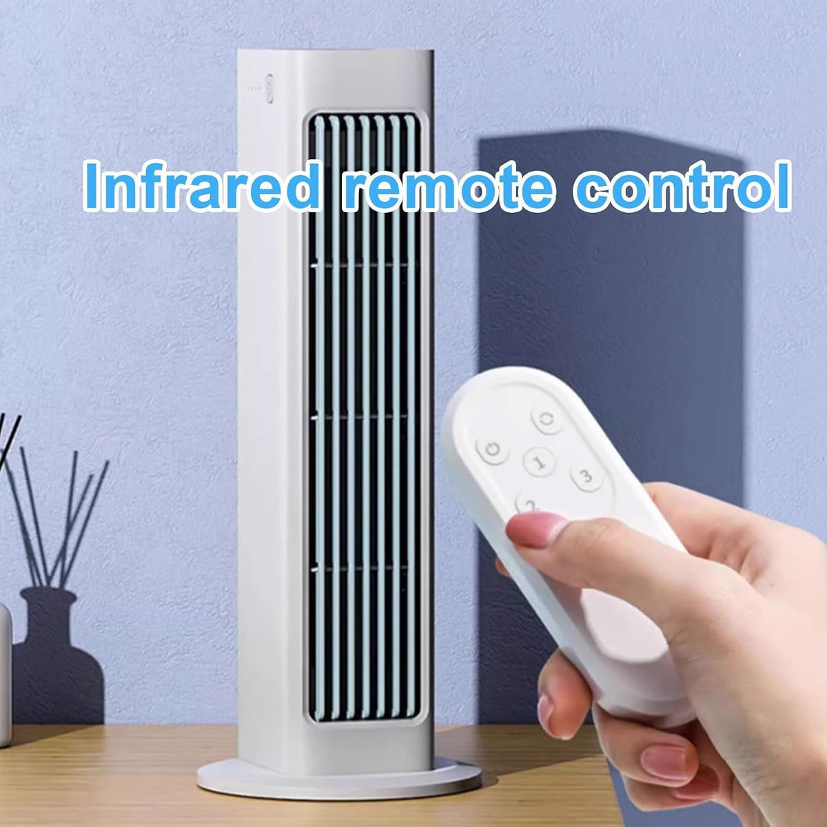  Ventilateur De Refroidissement Sans Lame Avec Télécommande, Climatiseur De Bureau à 3 Vitesses Sans Fenêtre Nécessaire, Refroidisseur Personnel Oscillant Mural Pour Le Bureau De Chambre à Coucher Fonc