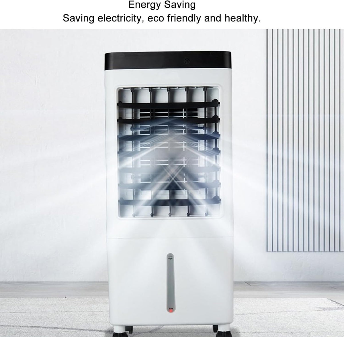  Generic Ventilateur Refroidisseur Par évaporation, Climatiseurs Portables Avec 3 Vitesses De Vent Et Télécommande Pour La Maison (1)