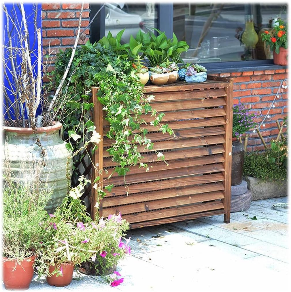 GENERIC Housse De Protection Anti-corrosion Pour Climatiseur Extérieur En Bois Massif Pour Plantes Et Balcons - 100 X 43 X 94 Cm