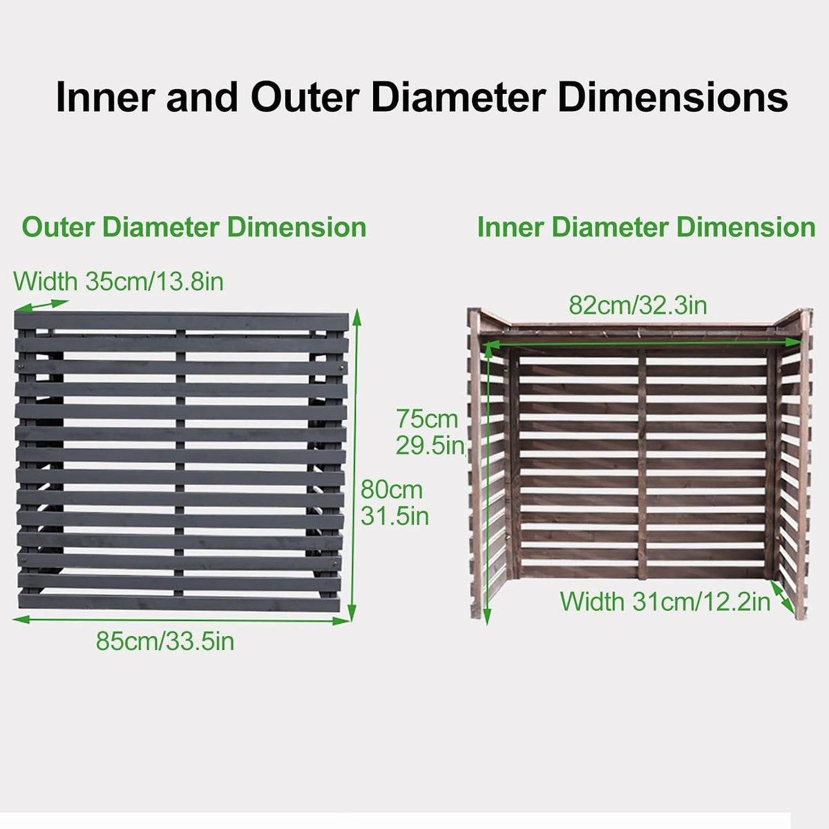  Housses Décoratives Pour Climatiseur Pour Une Utilisation En Extérieur – Housse En Bois Pour Unité De Climatisation Et Support De Plante Avec Protection Supérieure – Housses De Clôture élégantes Pour