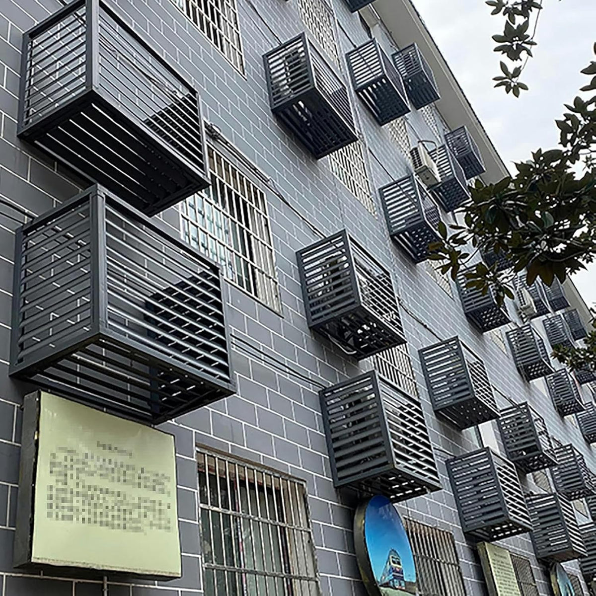 Housse De Protection Pour Climatiseur Extérieur, Résistante Aux Intempéries, Antivol, écran De Confidentialité, Protection Durable Pour Unités De Climatisation Séparées,