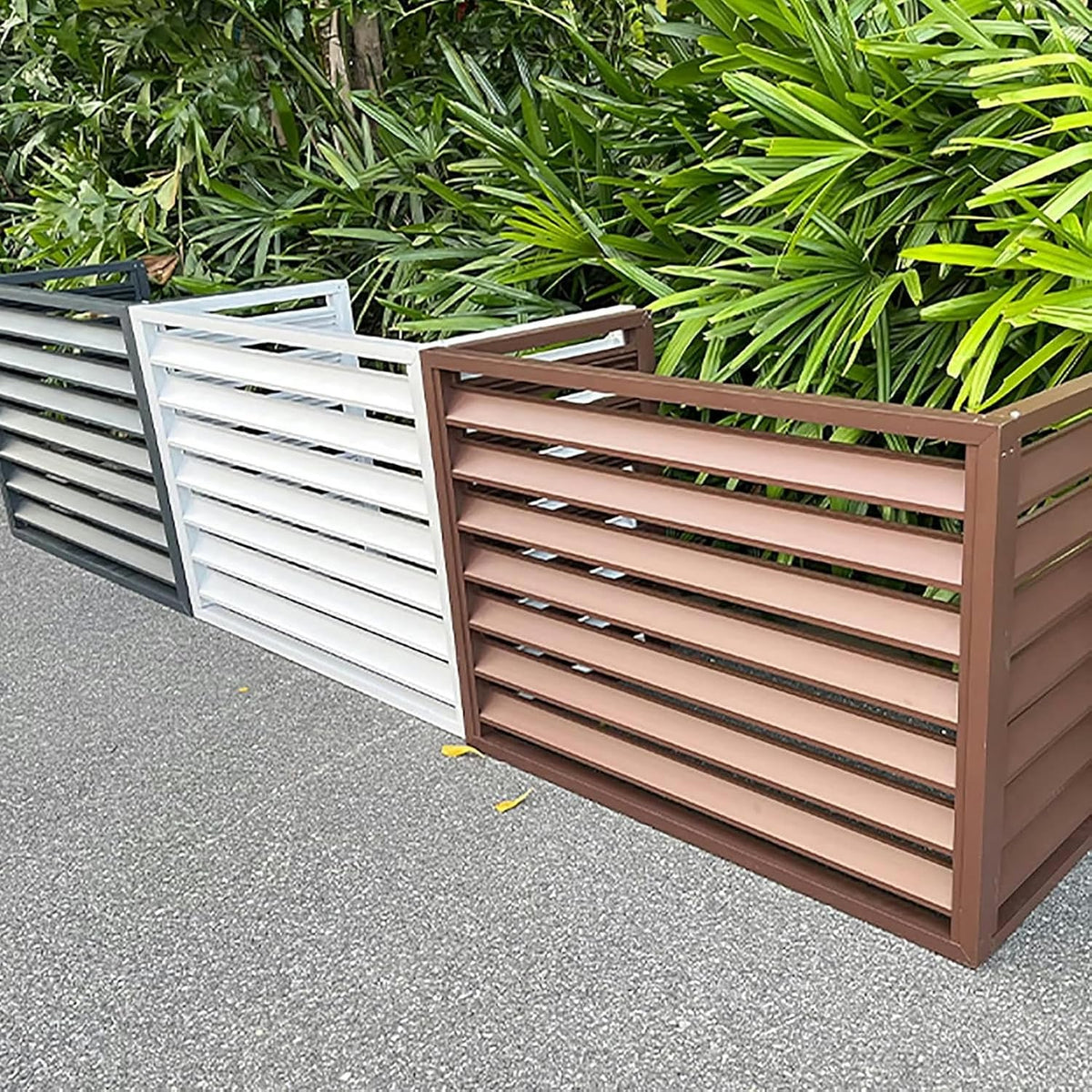  Housse De Protection Pour Climatiseur Extérieur, Résistante Aux Intempéries, Antivol, écran De Confidentialité, Protection Durable Pour Unités De Climatisation Séparées,