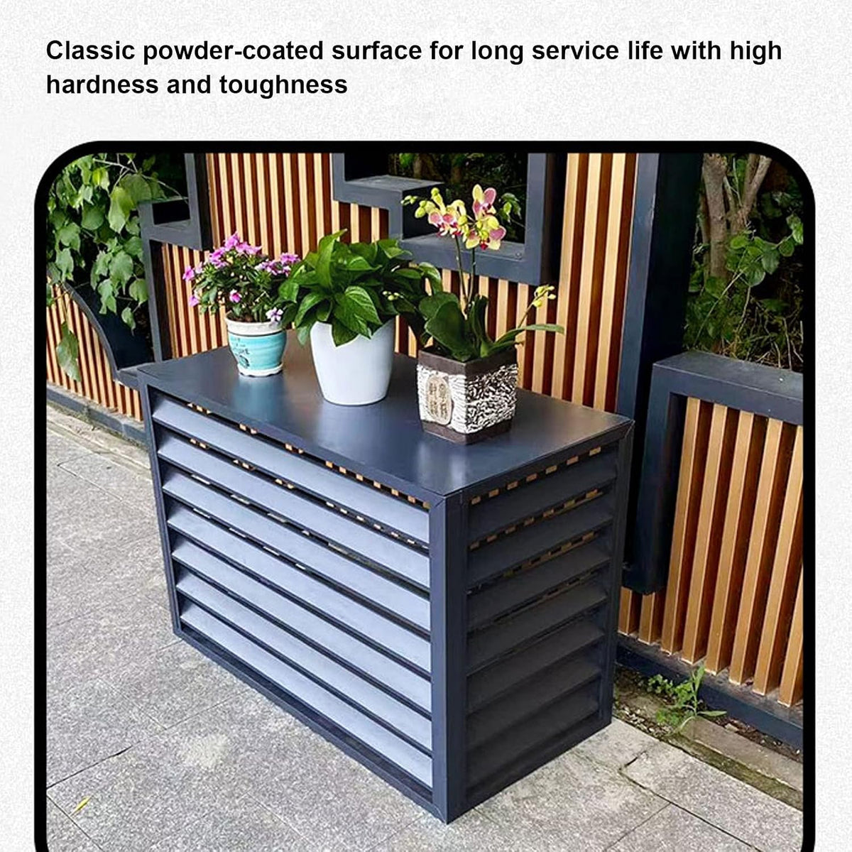 GENERIC Housse De Grille De Persienne D'extérieur - Résistant Aux Intempéries - Réduction Du Bruit Pour Climatiseurs Extérieurs - Protection Décorative Contre La Poussière - Convient Aux Unités Standard
