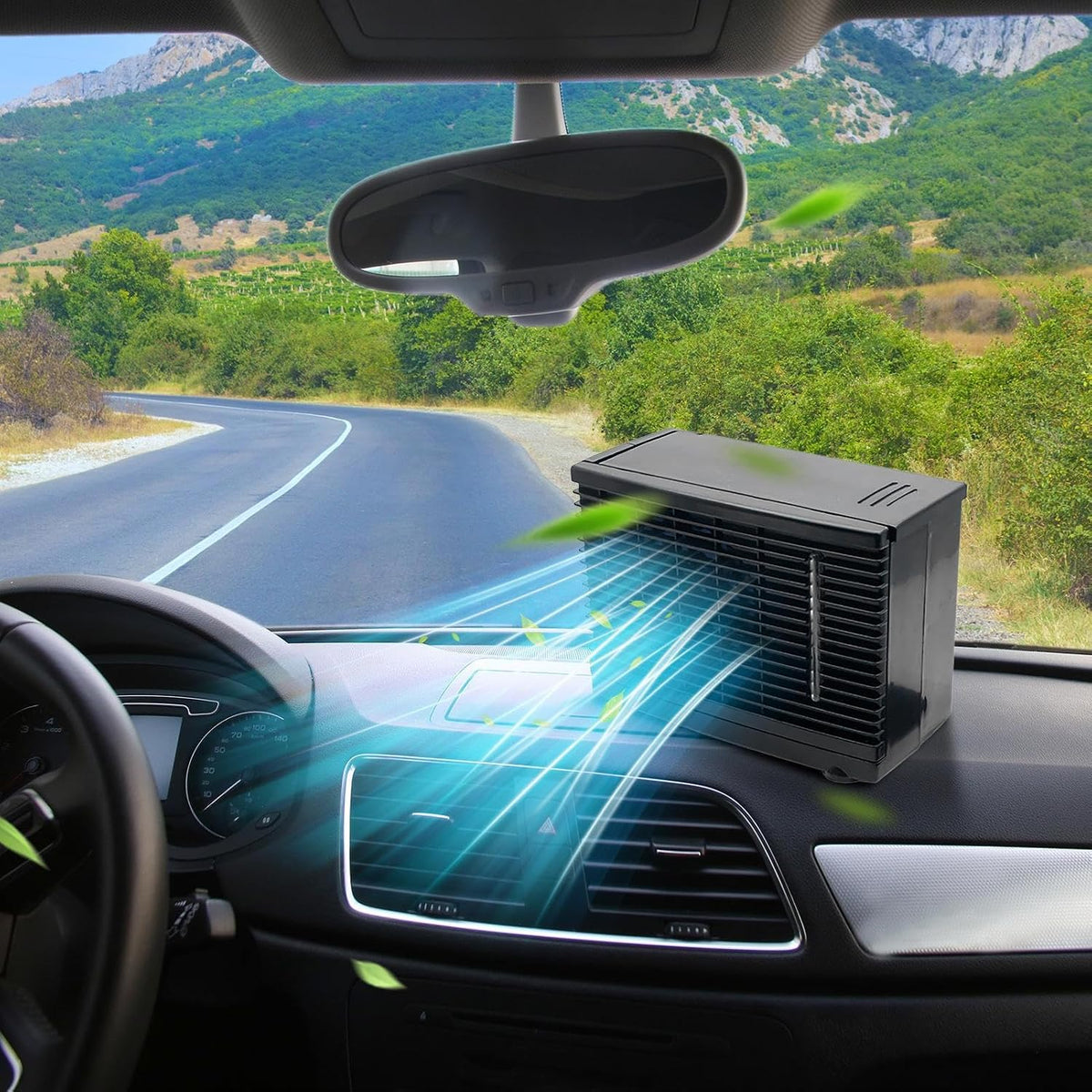 Genérico Climatiseurs Portables Pour Voiture | Refroidisseur D'air Portable Pour Voiture - Appareil De Refroidissement Par évaporation D'eau 12 V Pour Camion RV Road Trip Garage Au Sous-sol Du Sous-sol