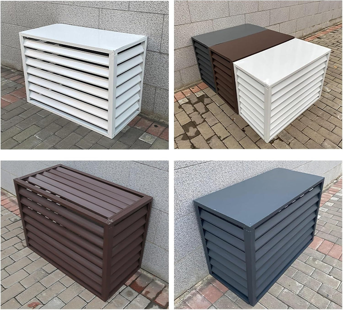 GENERIC Housse De Climatiseur Extérieur, Bouclier AC En Aluminium, Mini Condensateur Divisé, Housse Grise Résistante Aux Intempéries, Convient Pour 2-3 P, Et Accessoire D'extérieur élégant