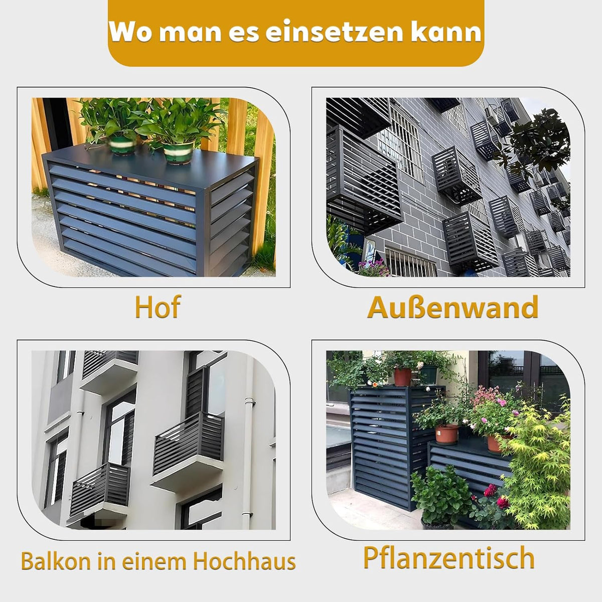  Housse Pour Climatiseur Extérieur – Garniture De Pompe à Chaleur – Dessus Plat En Aluminium Marron – Compatible Avec L100/W50/H70 (1,5P) – Protège Votre Unité De Climatisation Contre Les éléments